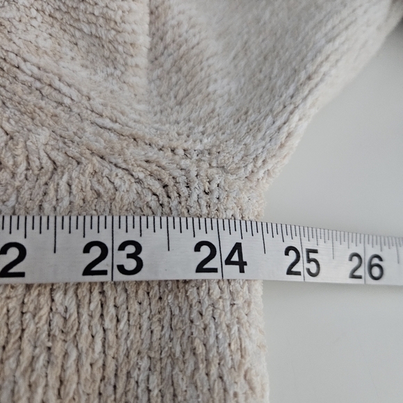 J. JILL Women's Mock Neck 1/4 Zip Pullover Sweater Light Tan Cream Sz XL - Picture 6 of 9